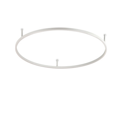 Ideal lux - Oracle Slim Round - Plafoniera led circolare grande con montatura sottile in alluminio - Colore: Bianco - 1 Lampadina - Led Integrato - 53W - Lumen 5200 - Gradi Kelvin 3000k Luce Calda - IP20 - SKU: 266015