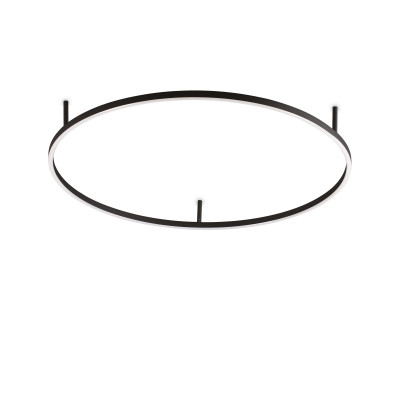 Ideal lux - Oracle Slim Round - Plafoniera led circolare grande con montatura sottile in alluminio - Colore: Nero - 1 Lampadina - Led Integrato - 53W - Lumen 5350 - Gradi Kelvin 4000k Luce Naturale - IP20 - SKU: 341989