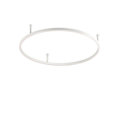 Ideal lux - Oracle Slim Round - Plafoniera led circolare media con montatura sottile in alluminio - Colore: Bianco - 1 Lampadina - Led Integrato - 37W - Lumen 4350 - Gradi Kelvin 4000k Luce Naturale - IP20 - SKU: 341958