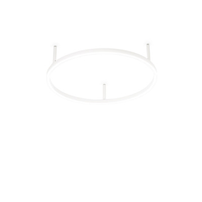 Ideal lux - Oracle Slim Round - Plafoniera led circolare piccola con montatura sottile in alluminio - Colore: Bianco - 1 Lampadina - Led Integrato - 29W - Lumen 3000 - Gradi Kelvin 3000k Luce Calda - IP20 - SKU: 265971
