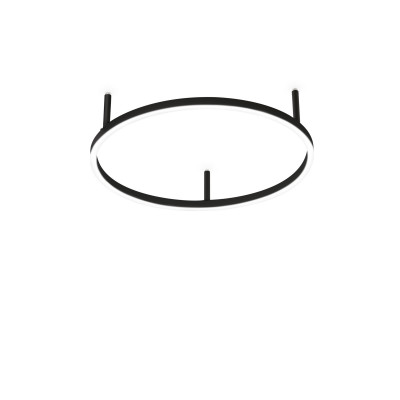 Ideal lux - Oracle Slim Round - Plafoniera led circolare piccola con montatura sottile in alluminio - Colore: Nero - 1 Lampadina - Led Integrato - 29W - Lumen 3000 - Gradi Kelvin 3000k Luce Calda - IP20 - SKU: 265988