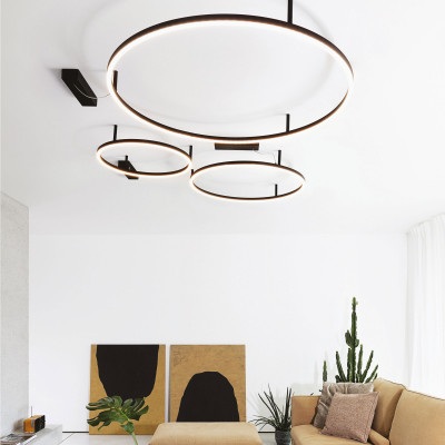 Ideal lux - Oracle Slim Round - Plafoniera led circolare piccola con montatura sottile in alluminio - 1 Lampadina Led Integrato 29W - Lumen 3000 - Gradi Kelvin 3000k Luce Calda - IP20 - SKU: 26597G