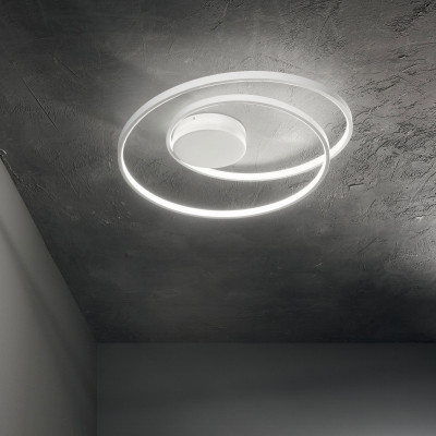 Ideal lux - Oz - Plafoniera moderna a led circolare montatura in metallo e diffusore in acrilico - 1 Lampadina Led Integrato 47W - Lumen 5500 - Gradi Kelvin 4000k Luce Naturale - IP20 - SKU: 34231