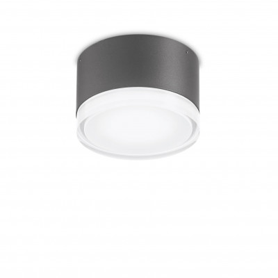 Ideal lux Urano Plafoniera per esterno corpo in alluminio e diffusore in acrilico Colore: Antracite