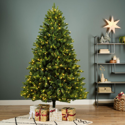  Kaemingk - Freiburg - Albero di natale pino di Friburgo per interno h.210 con 600 LED - SKU: 670201 