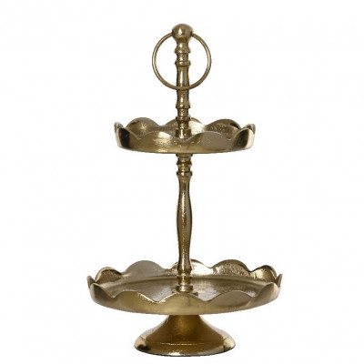  Kaemingk - Alzatina in alluminio per dolci - Colore: Oro - SKU: 386957 