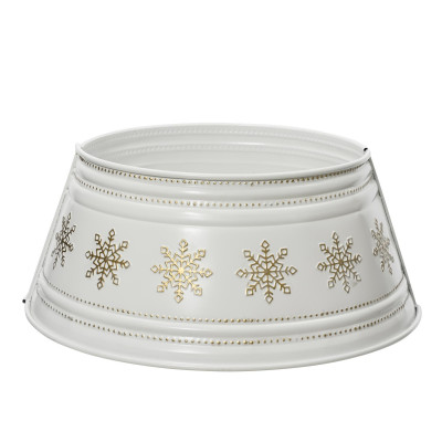  Kaemingk - Copribase per albero di natale - Colore: Bianco/Oro - SKU: 389823 