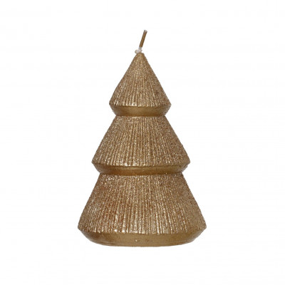  Kaemingk - Candela natalizia in paraffina a forma di albero di natale glitterato - Colore: Bronzo - SKU: 207662/BRONZO 