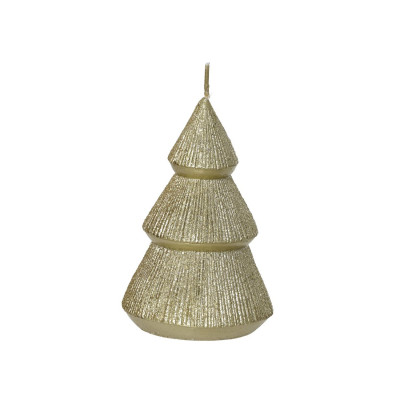  Kaemingk - Candela natalizia in paraffina a forma di albero di natale glitterato - Colore: Oro - SKU: 207662/ORO 