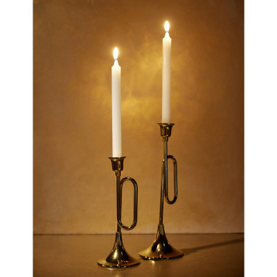  Kaemingk - Candeliere in alluminio a forma di tromba - Colore: Oro - SKU: 386936 