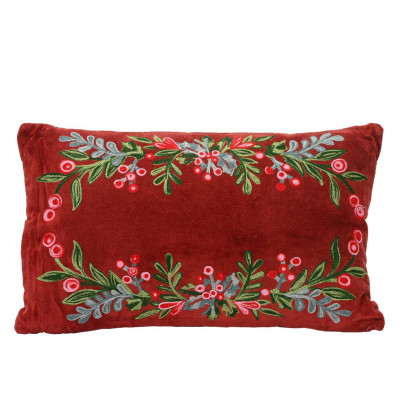  Kaemingk - Cuscino in cotone con tema natalizio - Colore: Rosso - SKU: 729364 