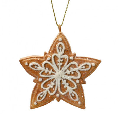 Kaemingk Decorazione albero di natale stella in resina Colore: Marrone