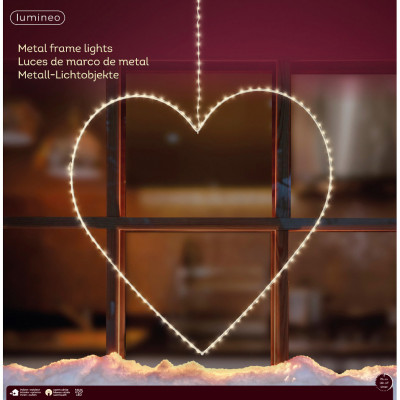  Kaemingk - Decorazione LED cuore - Colore: Bianco - SKU: 496616 