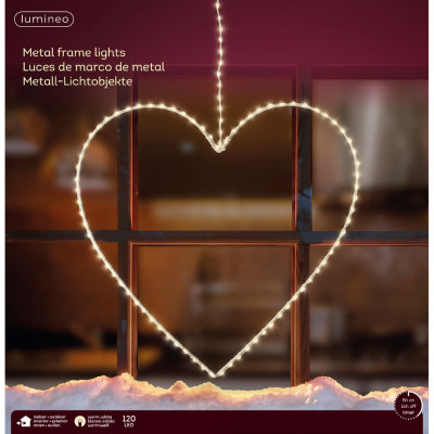  Kaemingk - Decorazione LED cuore piccolo - Colore: Bianco - SKU: 496615 