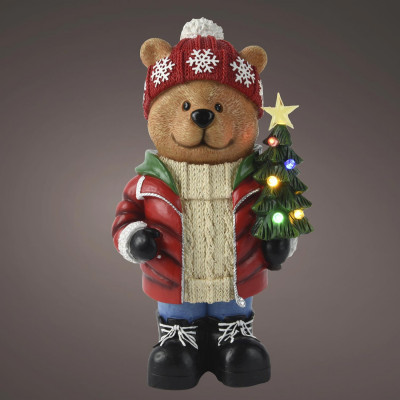  Kaemingk - Decorazione natalizia con orsetto illuminato con led - Colore: Multicolore - SKU: 489536 