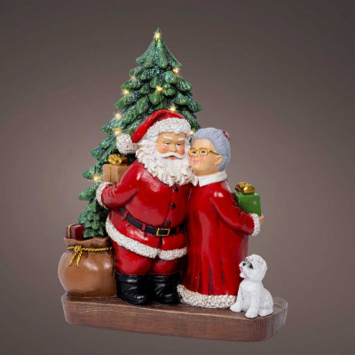  Kaemingk - Decorazione natalizia scenario a LED effetto lampeggiante con babbo natale - Colore: Multicolore - SKU: 488259 