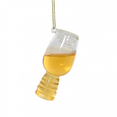  Kaemingk - Decorazione per albero di natale con bicchiere di birra in vetro - Colore: Giallo - SKU: 129716/BICCHIERE 