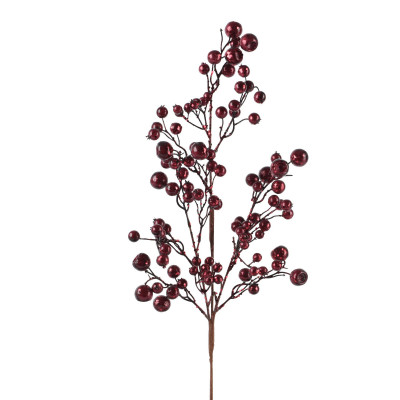  Kaemingk - Fiore articiale con rametto con bacche - Colore: Bordeaux - SKU: 724249 