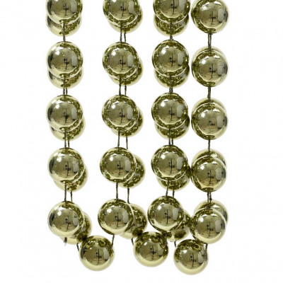  Kaemingk - Ghirlanda di perline xxl in polistirolo lucido - Colore: Verde - SKU: 000755 