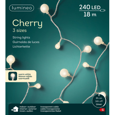  Kaemingk - Luci LED cavo trasparente 240 LED 8mt - SKU: 494653 