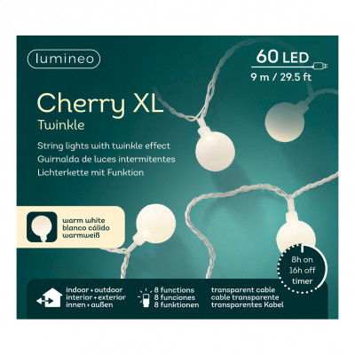  Kaemingk - Luci per albero di natale con 60 LED luce calda - SKU: 494633 