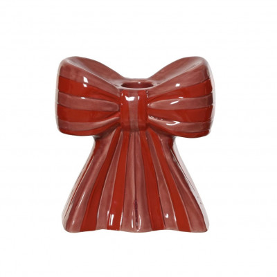  Kaemingk - Portacandela in porcellana smaltato e dipinto a mano - Colore: Rosso - SKU: 607341/ROSSO 