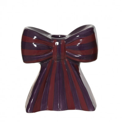  Kaemingk - Portacandela in porcellana smaltato e dipinto a mano - Colore: Viola - SKU: 607341/VIOLA 