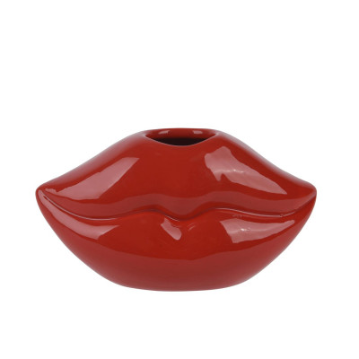  Kaemingk - Vaso in dolomite a forma di labbra - Colore: Rosso - SKU: 535931 