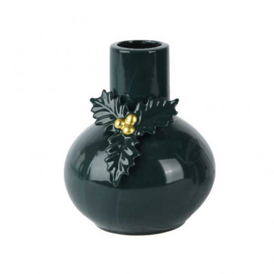  Kaemingk - Vaso in porcellana a tema natalizio - Colore: Blu Petrolio - SKU: 602230/PETROLIO 