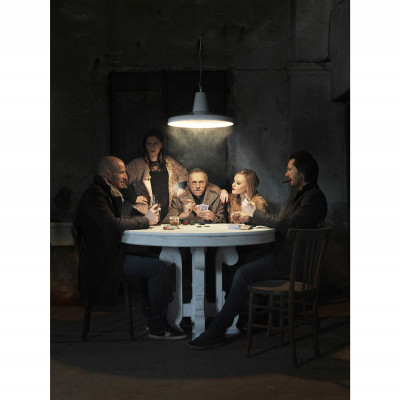Karman - Gangster - Sospensione Bassa Grande - Colore: Bianco - 1 Lampadina E27 60W - SKU: SE641BB