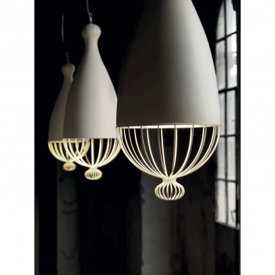 Karman - Le Trulle - Sospensione Media - Colore: Bianco - 1 Lampadina E27 60W - SKU: SE654T