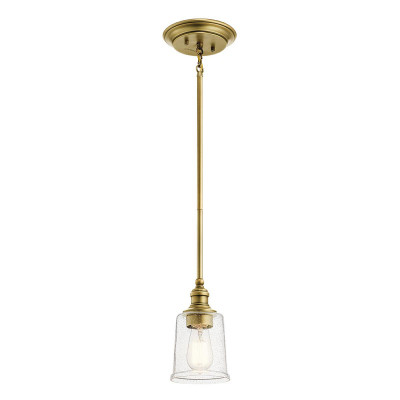 Kichler - Waverly - Lampada a sospensione in acciaio con singolo diffusore piccolo in vetro moderno - 1 Lampadina E27 60W - IP20 - SKU: KL-WAVERLY-MP