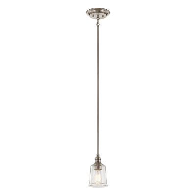 Kichler Waverly Lampada a sospensione in acciaio con singolo diffusore piccolo in vetro moderno Colore: Satinato