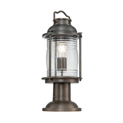Kichler - Ashland Bay - Lampioncino da giardino in alluminio e diffusore in vetro - Colore: Bronzo - 1 Lampadina E27 60W - IP44 - SKU: KL-ASHLANDBAY3-M-BU