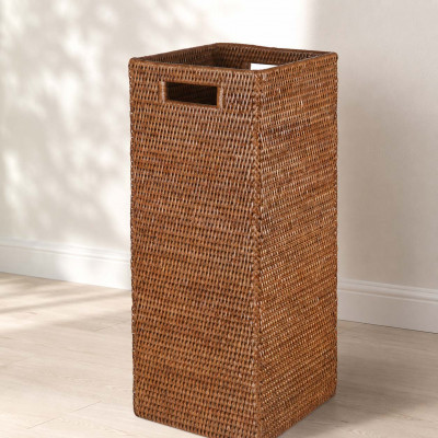 L'Oca Nera Modern Country Porta ombrelli in rattan e base in metallo Colore: Marrone