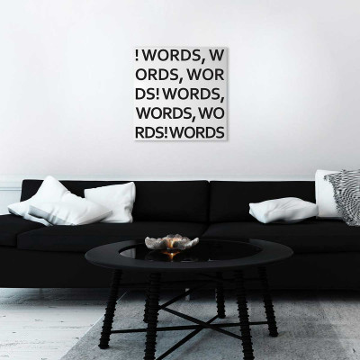 Design Object - Lavagna magnetica con accessori magnetici porta appunti e portafoto "WORDS" - Colore: Bianco - SKU: IT613W