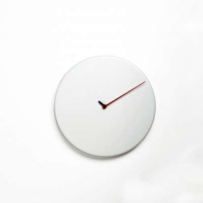 Progetti - Orologio da parete in legno di design moderno "Less" - Colore: Bianco - SKU: 018650BI