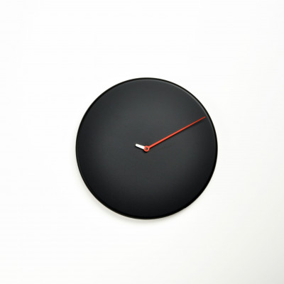 Progetti - Orologio da parete in legno di design moderno "Less" - Colore: Nero - SKU: 018650NE