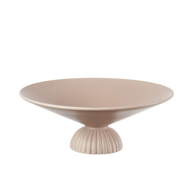  L'Oca Nera - Fashion - Centrotavola rotondo in ceramica dal design moderno - Colore: Rosa Antico - SKU: 1M237 