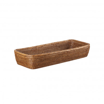  L'Oca Nera - Ethno Chic - Cestino rettangolare in rattan - Colore: Marrone - SKU: 1R119 