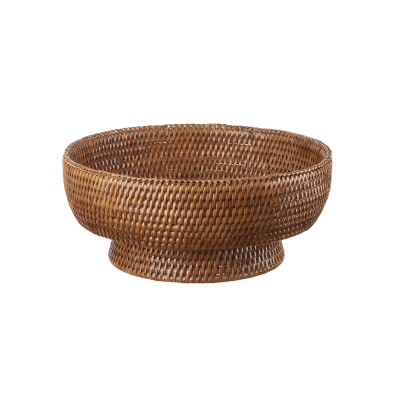  L'Oca Nera - Modern Country - Cestino rotondo in rattan - Colore: Marrone - SKU: 1R118 