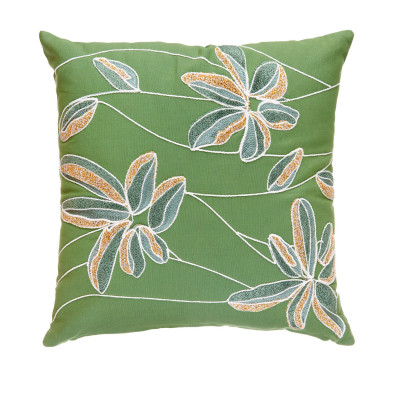 L'Oca Nera - Ethno Chic - Cuscino quadrato in cotone stampato con motivi etnici 45x45 - Colore: Verde - SKU: 1C210