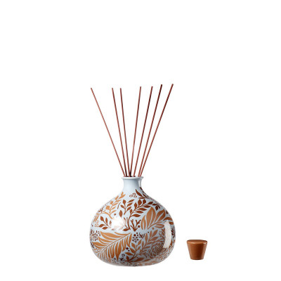  L'Oca Nera - Modern Country - Diffusore ambiente in porcellana con decoro terracotta – Bastoncini inclusi - SKU: 1PF109 