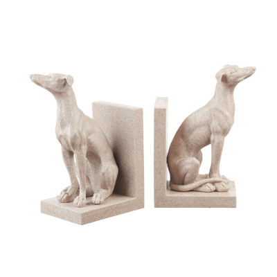 L'Oca Nera - Neo Classic - Fermalibri con scultura di levriero in resina - SKU: 1L162