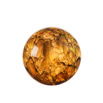  L'Oca Nera - Ethno Chic - Lampada da tavolo in vetro a forma sferica - Colore: Ambra - 1 Lampadina E14 60W - SKU: 1G172 