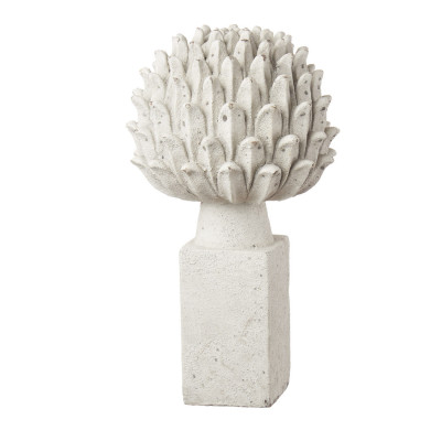 L'Oca Nera - Modern Country - Pigna decorativa in resina dal design moderno - Colore: Bianco - SKU: 1L114