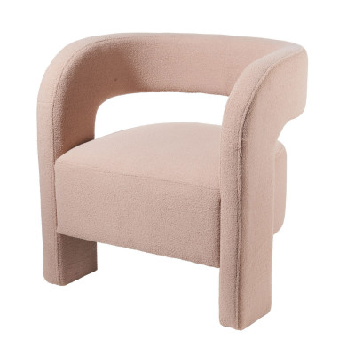 L'Oca Nera - Neo Classic - Poltrona con bracciloli struttura in legno e rivestimento in tessuto - Colore: Rosa Antico - SKU: 1A153