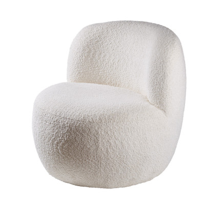 L'Oca Nera - Modern Country - Poltrona senza bracciloli struttura in legno e rivestimento in tessuto - Colore: Bianco - SKU: 1A149
