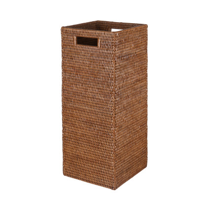 L'Oca Nera - Modern Country - Porta ombrelli in rattan e base in metallo - Colore: Marrone - SKU: 1R121