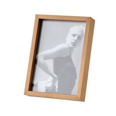 L'Oca Nera - Contemporaneo - Portafoto rettangolare piccolo in alluminio dal design moderno - Colore: Legno - Foto 13x18 - SKU: 1F167